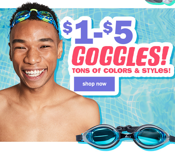 $1 - $5 goggles! tons of colors and styles!