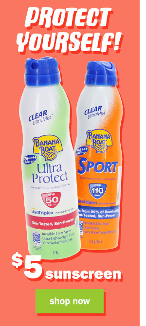 protect yourself! $5 sunscreen
