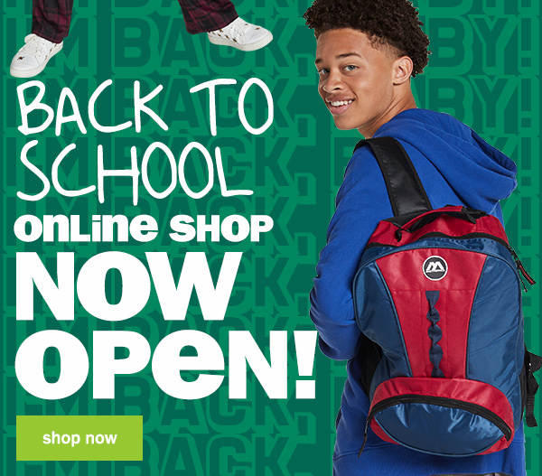back to school online shop now open! shop now