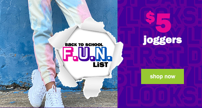 $5 joggers. shop now.