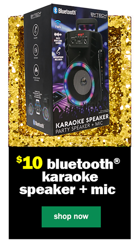 $10 bluetooth karaoke speaker and mic