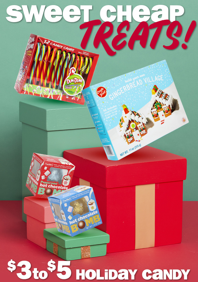 sweet cheap treats! $3 to $5 holiday candy and kits