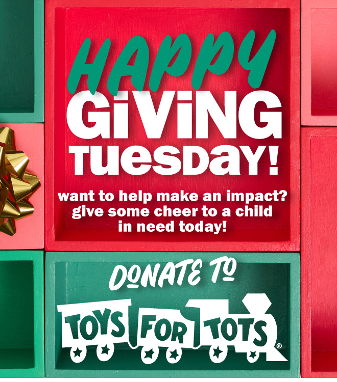 happy giving tuesday! want to help make an impact? give some cheer to a child in need today! donate to Toys for Tots