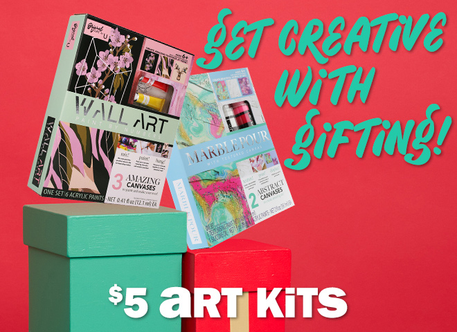 get creative with gifting! $5 art kits