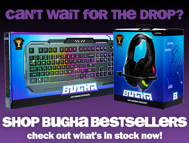 can't wait for the drop? shop Bugha bestsellers! check out what's in stock now!