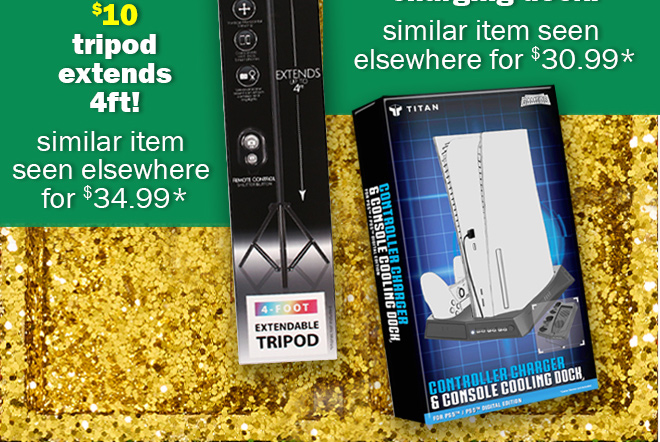 $25 tripod extends 4 ft! similar item seen elsewhere for $34.99*