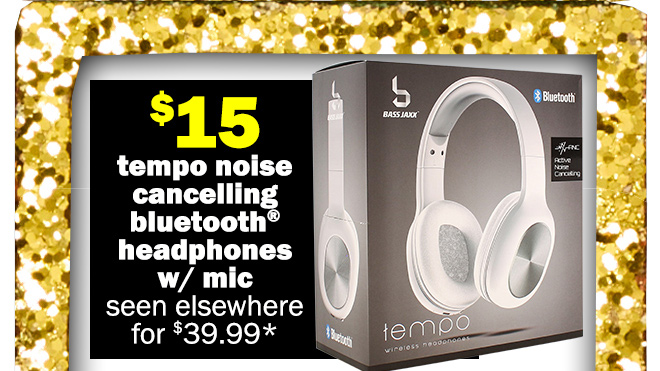 tempo noise cancelling bluetooth headphones with mic: $15! seen elsewhere for $39.99*