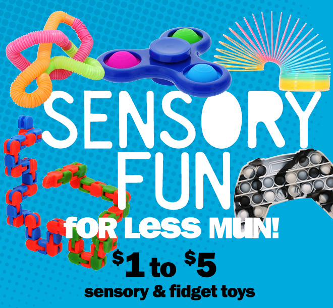 sensory fun for less mun! $1 to $5 sensory and fidget toys