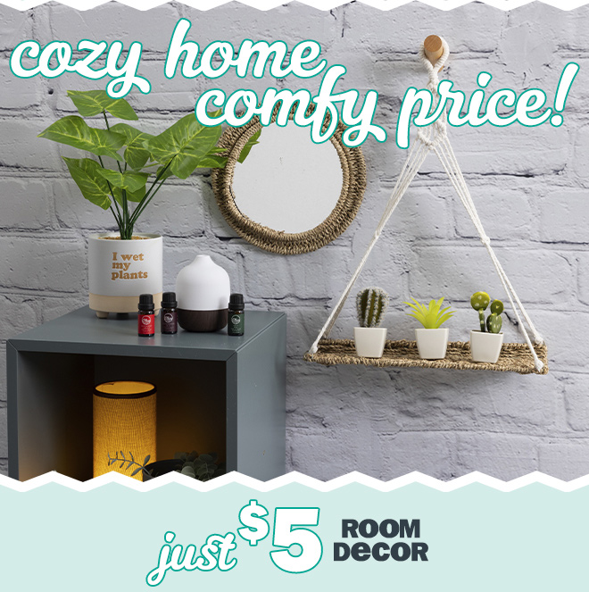 cozy home, comfy price! room decor: just $5