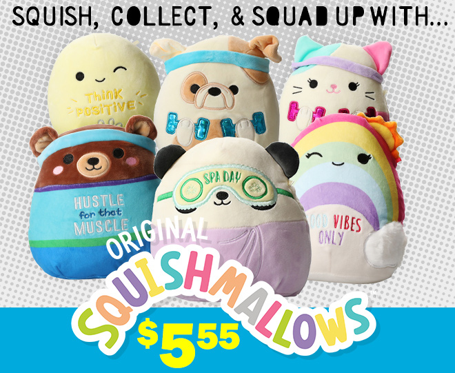 squish, collect and squad up with Original Squishmallows: $5.55