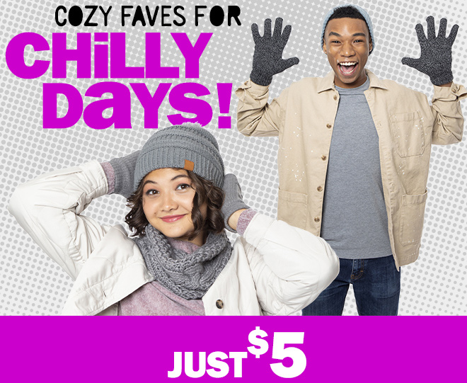 cozy faves for chilly days! just $5