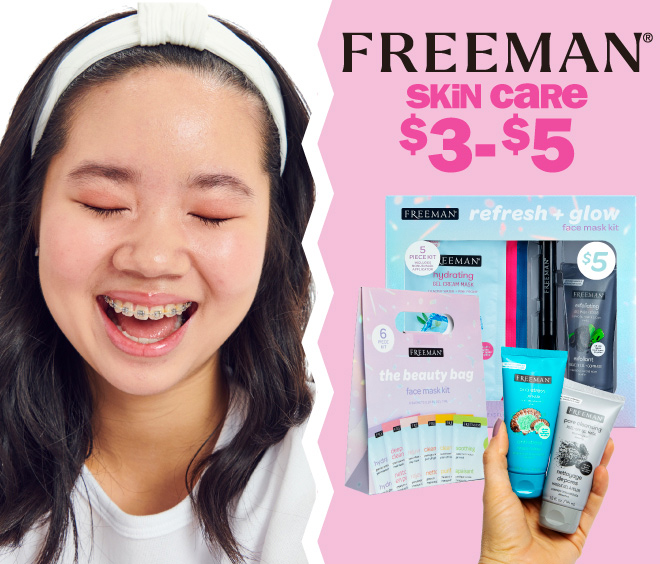 freeman skin care: $3 to $5