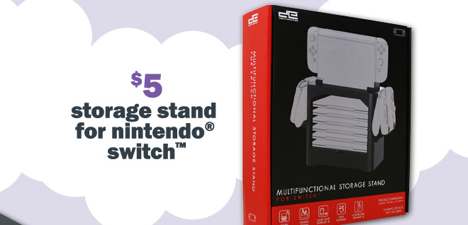 storage stand for nintendo switch: $5