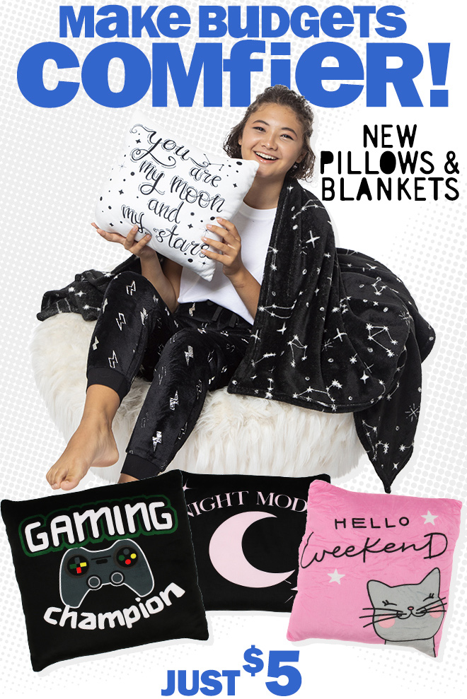 make budgets comfier! new pillows and blankets! just $5