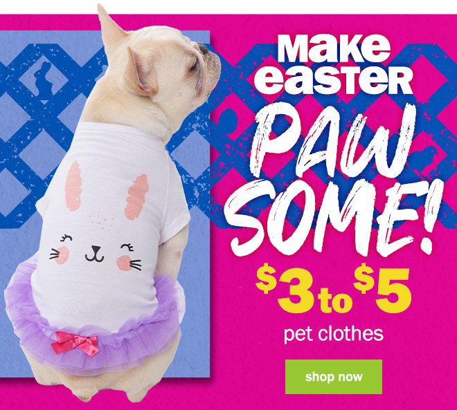 make easter paw-some! pet clothes: $3 to $5