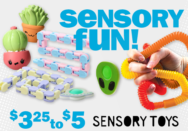 sensory fun! $3.25 to $5 sensory toys