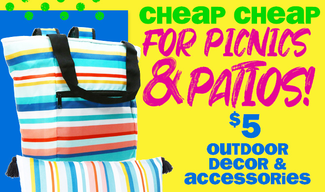 cheap cheap for picnics and patios! outdoor decor and accessories: $5