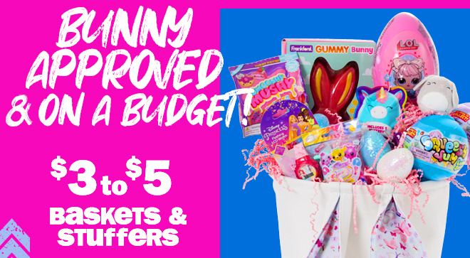 bunny approved and on a budget! basket and stuffers: $3 to $5