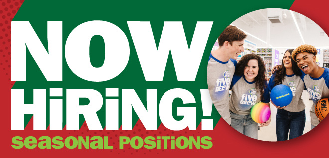 now hiring! seasonal positions