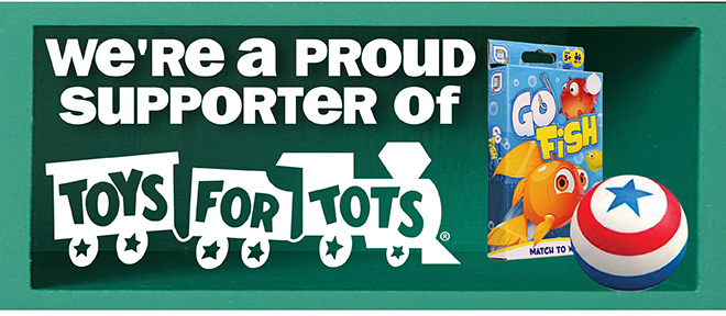 we're a proud supporter of Toys for Tots